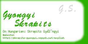 gyongyi skrapits business card